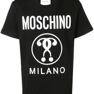 メンズ Moschino ロゴ Tシャツ ブラック