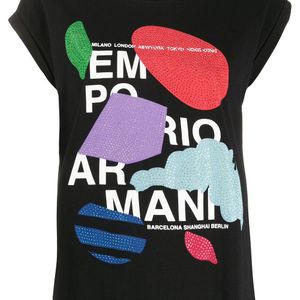 Emporio Armani プリント Tシャツ ブラック