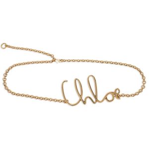 Chloé Metallic Chloè Iconic Belt With Logo