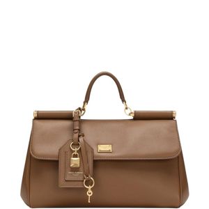 Dolce & Gabbana Brown Sicily Soft Leather Handbag