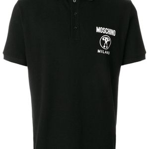 メンズ Moschino ロゴ ポロシャツ ブラック