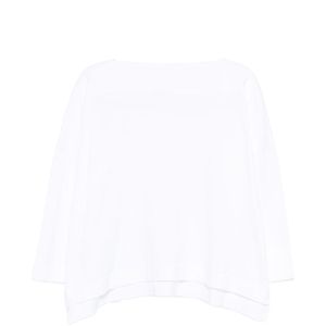 Daniela Gregis White Cotton Boat-Neck Sweater