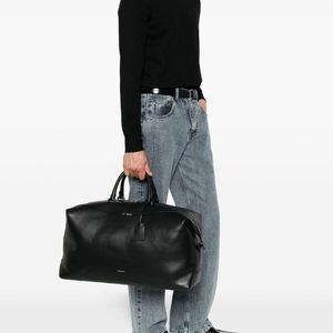 Paul Smith Black Leather Duffle Bag for men