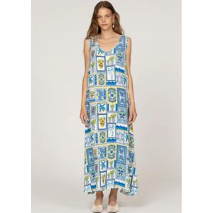 Inoa Blue Daphne Dress Papier Collé