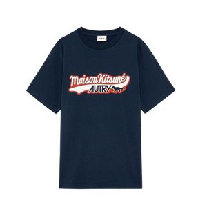 Autry X Maison Kitsune Blue Graphic T-Shirt for men