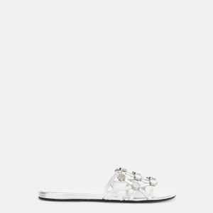 The Attico White Grid' Slide Flat
