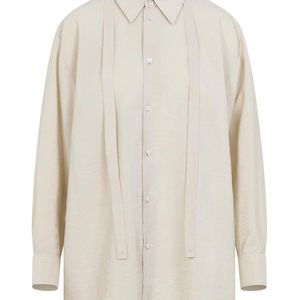 Lemaire White Long Shirt With Tie