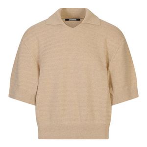 Jacquemus Natural Le Polo Maille Chevron for men