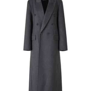 Victoria Beckham Black Coat Double Faced Overcoat