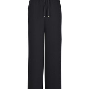 Herno Blue Trousers Made Of Crpe Polyester