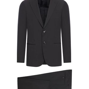 Giorgio Armani Black Tailored Wool Formal Suit for men