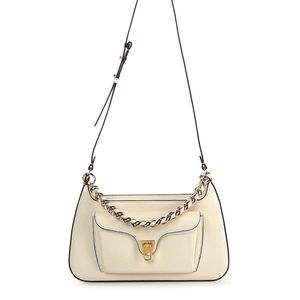 Coccinelle White Beat Generation Medium Leather Bag