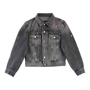 Marc Jacobs Grey Charm Shrunken Trucker
