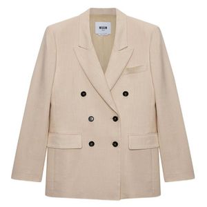 MSGM Natural Blazer Doppiopetto