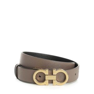 Ferragamo Black Reversible And Adjustable Belt