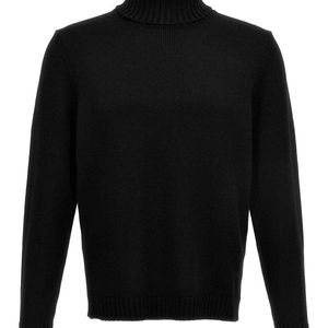 Zanone Black Turtle-Neck Sweater for men
