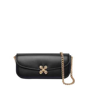 McQueen Black Small Skull Flower Crossbody Bag