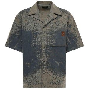 Amiri Grey Denim Bandana Shirt for men