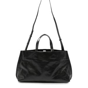 Lihann George Black Elli Leather Tote Bag