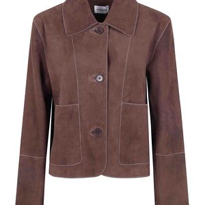 P.A.R.O.S.H. Brown Minuetto Suede Jacket