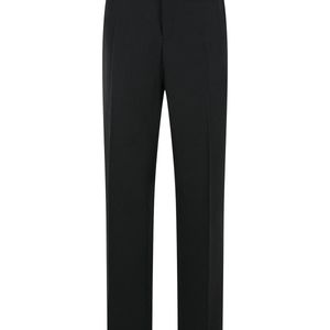 Versace Black Virgin Wool Trousers for men