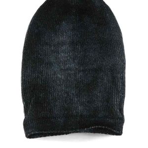 Avant Toi Black Salt Effect Cashmere Hat for men