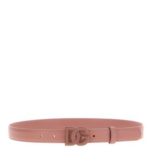 Dolce & Gabbana Pink Logo Belt