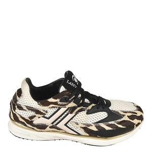 Lanvin Black Zebra Printed Low-Top Sneakers