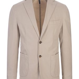 RUSSO CAPRI Natural Oxford Cotton Blazer for men