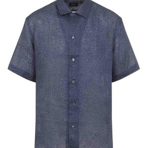 Brioni Blue Cuban Shirt for men