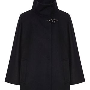 Fay Black Wool And Cashmere Cloth Cape