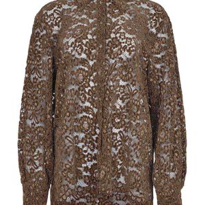 A PAPER KID Brown Shirt Made Of Polyester