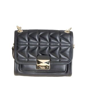 Karl Lagerfeld Grey Quilted Leather Bag
