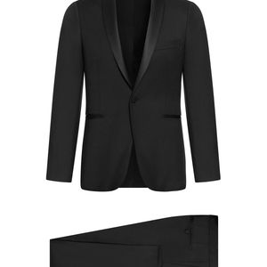 Tagliatore Black Tuxedo With Wool Vest for men