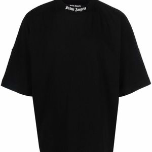メンズ Palm Angels ロゴ コットンtシャツ ブラック