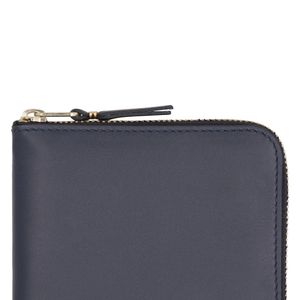 Comme des Garçons Grey Leather Wallet With Zippered Closure Cow Hide & Cardholders