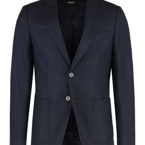 Boss Blue Single-Breasted Two-Button Jacket for men