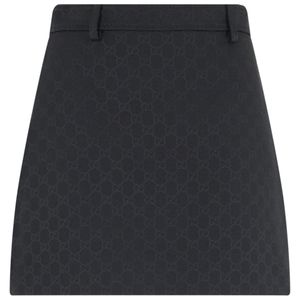 Gucci Black Cotton Miniskirt