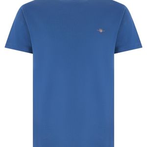 Gant Blue Slim Fit Cotton T-Shirt for men