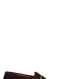 Doucal's Black Suede Loafers With Buckle for men