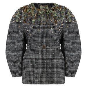 Fendi Grey Wool Tweed Jacket
