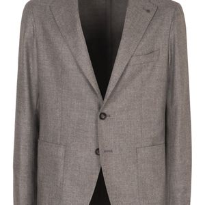 Tagliatore Grey Single-Breasted Two-Button Jacket for men