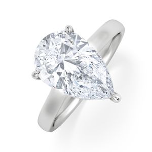 The Diamond Store White Amora Pear 3.00Ct Lab Diamond Engagement Ring G/Vs Set