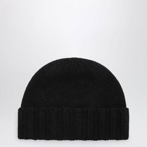 Drumohr Black Cashmere Beanie for men