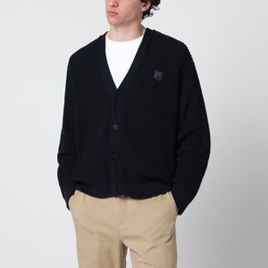 Maison Kitsuné Black Fox Head Cotton Cardigan for men