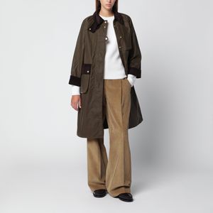 Barbour Green Long Waxed Cotton Jacket