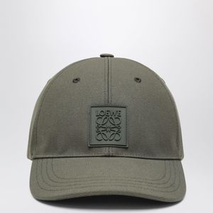 Loewe Green Khaki Hat With Anagram Logo for men