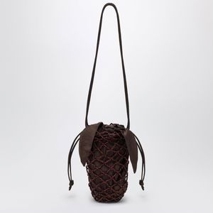 Cordera Brown Beaded Net Bag