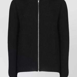 Rick Owens Black Wool Hooded Sweatshirt Elasticated Cuffs for men