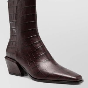 Paris Texas Brown Leather Ankle Boots